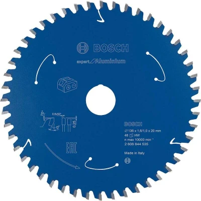 Image de BOSCH 2608644535 lame de scie circulaire E x pert pour aluminium scies sans fil 136 20 1.6/1 mm, 48T