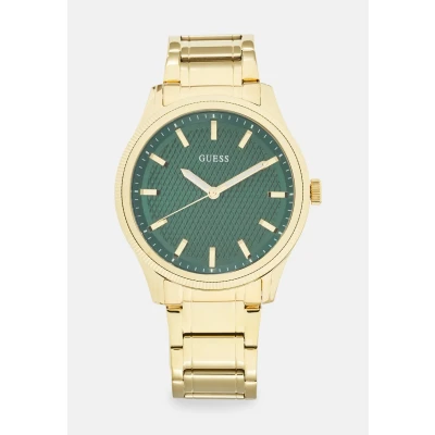 Afbeelding van Guess DEX Horloge Green sunray/goldcoloured, Heren, Maat: One Size, sunray/gold coloured