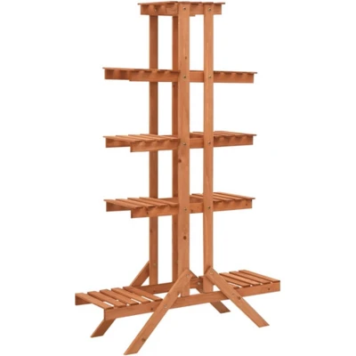 Afbeelding van Plantenrek 83x25x132 cm massief vurenhout