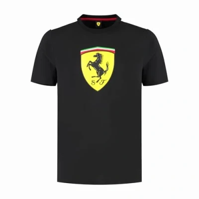 Afbeelding van PUMA Scuderia Ferrari F1 Scudetto T shirt voor heren met groot logo, zwart., L