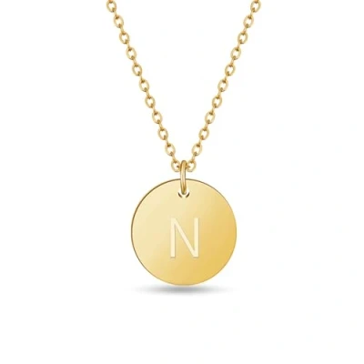 Afbeelding van Letters Ketting Goud I Gouden Dames met 18 Karaat Plating voor Vrouwen Hanger in (N)