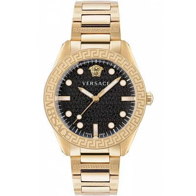Afbeelding van Versace Greca Dome VE2T00522 Horloge Staal Goudkleurig Ø 42 mm