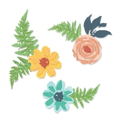 Afbeelding van Sizzix Thinlits Die Set Flowers &amp; Fern 11pcs