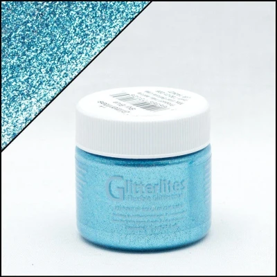 Afbeelding van Angelus Glitterlites 29,5 ml Glitter verf voor o.a. leer Sky Blue