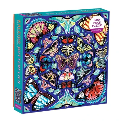 Afbeelding van Mudpuppy puzzel kaleidoscoop vlinders 500st