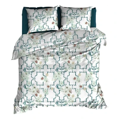 Afbeelding van Satin d&#039;Or Viola Dekbedovertrek Tweepersoons 200x200/220 cm + 2 kussenslopen 60x70 Mint/Teal