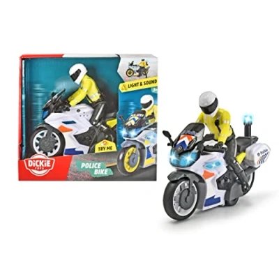 Afbeelding van Dickie Toys Politie Motor Belgische versie 17 cm Licht &amp; Geluid Speelgoedvoertuig