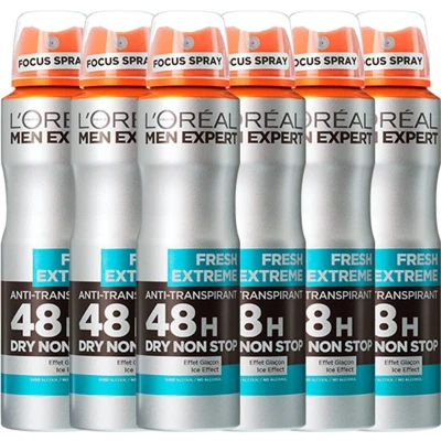 Afbeelding van 6x L&#039;Oréal Men Expert Deodorant Spray Fresh Extreme 150 ml