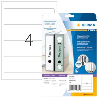 Afbeelding van Herma File labels white 192x61 InkPrint 100 pcs.