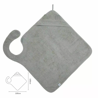 Afbeelding van Nifty Handsfree Badcape baby 100x100 Beide handen vrij Olive