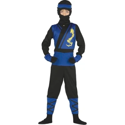 Afbeelding van Fiestas Guirca Kostuum Blue Ninja child 5 6 jaar