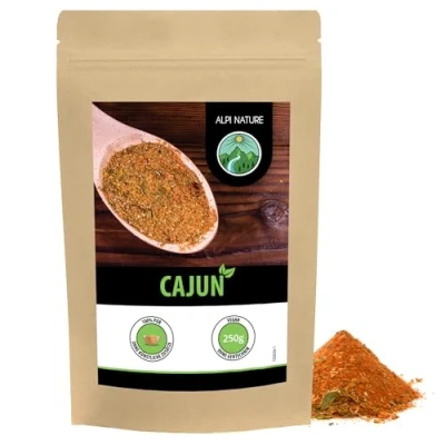 Image de Alpi Nature Cajun Assaisonnement 250g, Mélange d&#039;Épices Cajun, Épicé pour la Cuisine, Epices Indiennes