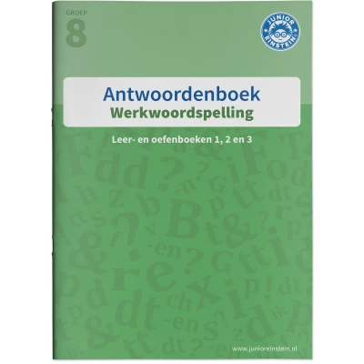 Afbeelding van Werkwoordspelling leer en oefenboek Spellingsoefeningen tegenwoordige tijd groep 8