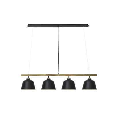 Afbeelding van Light &amp; Living Hanglamp BANU 132x25x30cm Zwart