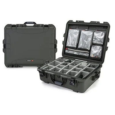 Afbeelding van Nanuk 945 case w/lid org./divider Olive Pro Photo Kit