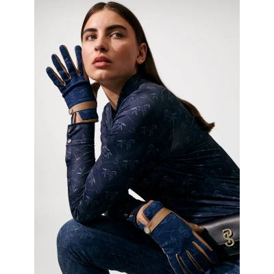 Image de PS of Sweden Gants d&#039;Équitation Running Horse Denim 7,5