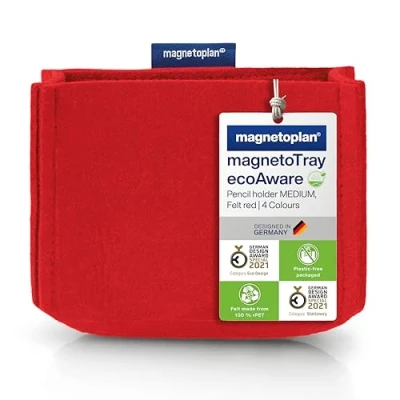 Afbeelding van Magnetoplan magnetoTray MEDIUM 1227706 Penhouder magnetisch (b x h d) 130 100 60 mm Rood