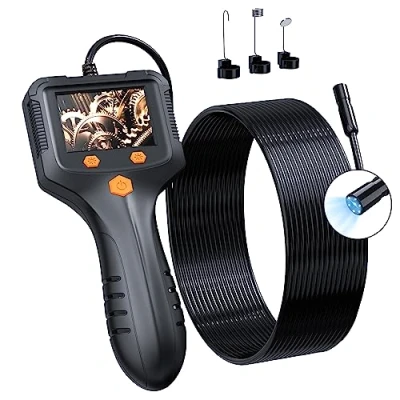 Afbeelding van Daxiongmao Endoscoop met licht, IP67 waterdicht, HD 1080 inspectiecamera, endoscoopcamera slangencamera halfstijf koord van 15,2 m, gadgets voor heren (6,1 cm)