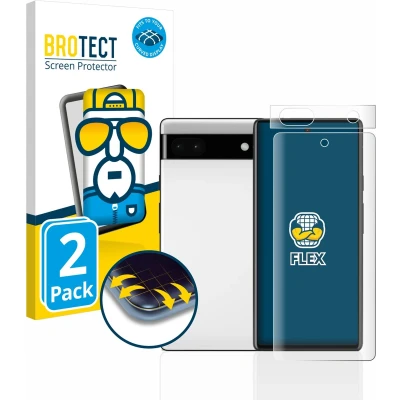 Afbeelding van BROTECT Screenprotector voor Google Pixel 6a (Voor+Camera) Folie Beschermfolie transparant volledig dekking (2 Stuks)