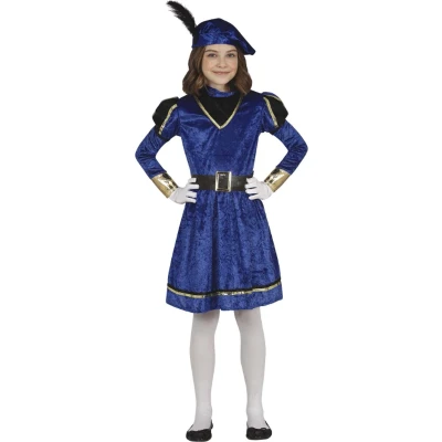 Afbeelding van Fiestas Guirca Pietenjurk blauw / zwart 10 12 jaar Welkom sinterklaas Pietenpak kinderen intocht