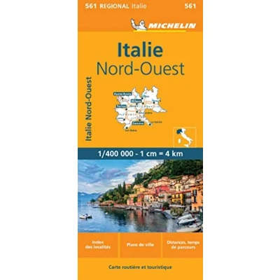 Afbeelding van Michelin 561 Noordwest Italië Wegenkaart Kleurloos Reisboeken &amp; Kaarten