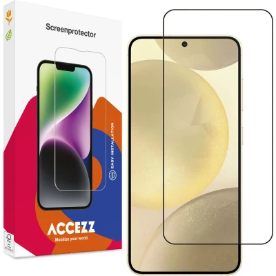 Afbeelding van Accezz Screenprotector Geschikt voor Samsung Galaxy S25 Plus Gehard Glass Full Cover