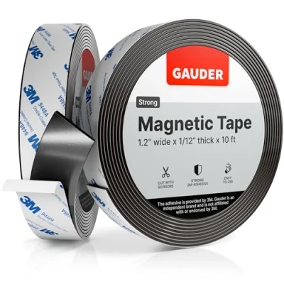 Afbeelding van GAUDER sterk zelfklevende magneetband met 3M lijm, magneetband, magnetisch plakband (3 m)