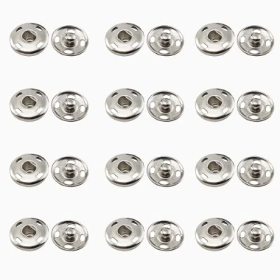 Afbeelding van Snap Buttons, 12 Sets Drukknopen, Patch Drukknoppen, 21mm Metalen voor DIY, Craft, Reparation