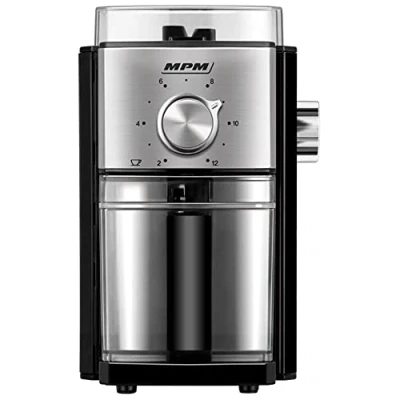 Afbeelding van MPM Elektrische Koffiebonenmaler Bonenmaler met Instelbare Maalgraad RVS Koffiemolen 80 g/min