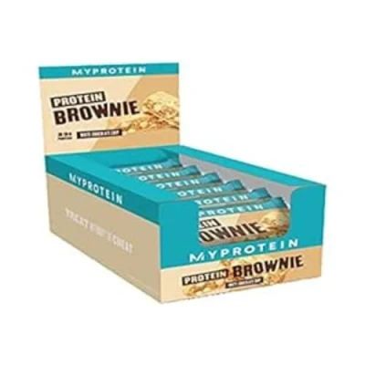 Afbeelding van My Protein Proteïnereep, witte chocolade, bruin, 12 x 75 g