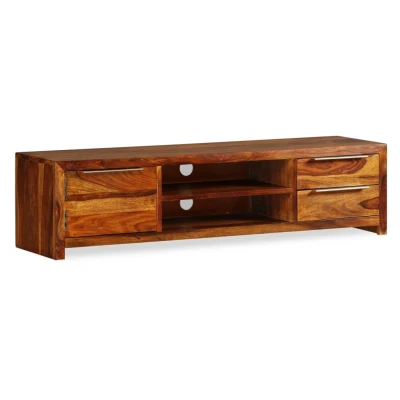 Afbeelding van TV meubel 120x30x30 cm massief sheeshamhout