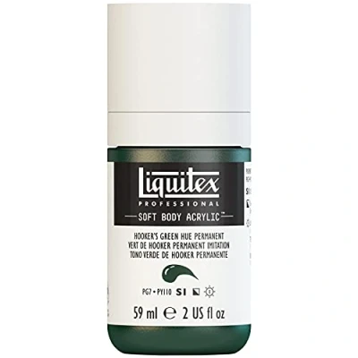 Afbeelding van Liquitex Hooker&#039;s Green Hue 59 ml fles van zacht acryl, groen