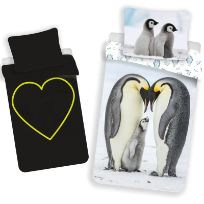 Afbeelding van Dekbedovertrek Pinguin Glow in the Dark Eenpersoons 140 x 200 cm Katoen