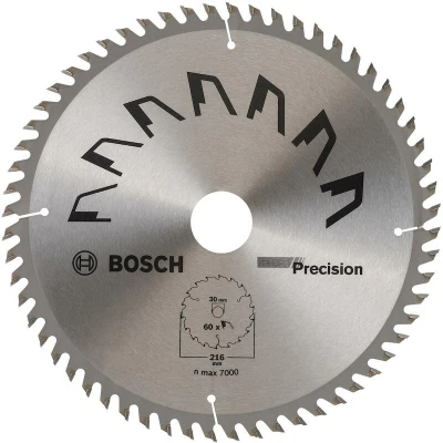 Afbeelding van Bosch Accessories Precision 2609256935 Cirkelzaagblad 216 x 30 mm Aantal tanden: 60 1 stuk(s)