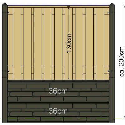 Afbeelding van Berton paal Schie gecoat driewegsmodel 280 cm Tuindeco