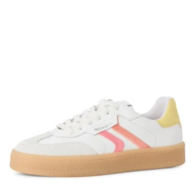 Afbeelding van Tamaris Dames 1 23723 44 damessneakers, Witte kam
