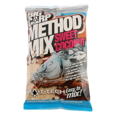 Afbeelding van Bait Tech Big Carp Method Mix Sweet Coconut 2kg Lokvoer