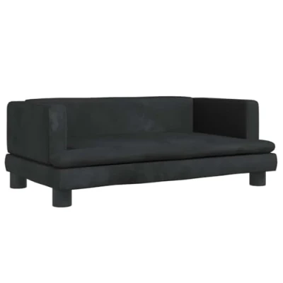 Afbeelding van Kinderbank 80x45x30 cm fluweel zwart