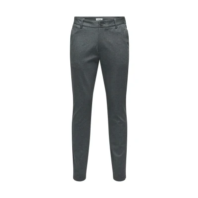 Afbeelding van Only &amp; Sons Check NOOS Chino, Heren, Maat: 28x34, Dark navy