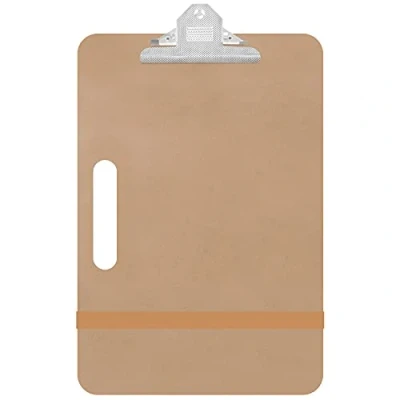 Afbeelding van Kurtzy Artiesten Schets Bord 28 x 43 cm Draagbare Solide Houten Hardboard Klembord met Handvat en Klem Schilderen, Schetsen &amp; Tekenen, Studio, School Klaslokaal Kantoor