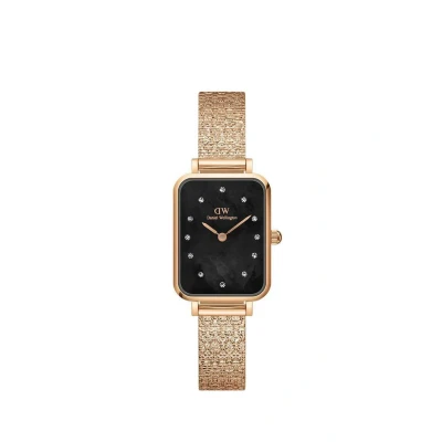 Afbeelding van Daniel Wellington DW00100579 dames Quadro Lumine Rose Gold 20 mm horloge, Parelmoer,