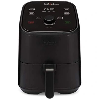 Afbeelding van Instant Pot Vortex Mini Airfyer (zwart) 2 liter compact supersnel : tot 20% sneller dan andere heteluchtfriteuses! bakken grillen verwarmen