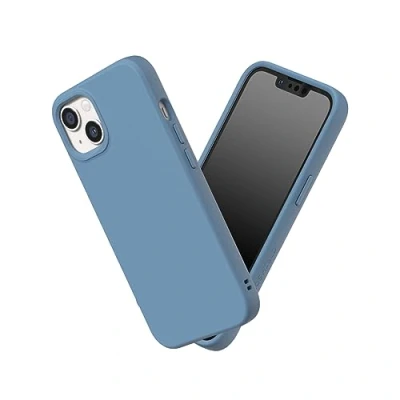 Afbeelding van RHINOSHIELD Hoesje compatibel met [iPhone 13 Mini] SolidSuit dunne hoes schokabsorberende technologie en premium matte afwerking tij blauw
