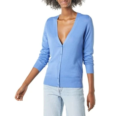 Image de Amazon Essentials Cardigan léger à col en V (grande taille disponible) Kvinnors, Bleu, XXL