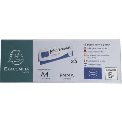 Afbeelding van Exacompta 85358D 10x Lot de 5 porte noms