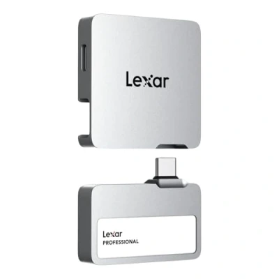 Afbeelding van Lexar Professional Go Draagbare SSD met hub, SL400, 2 TB, zilver, GL