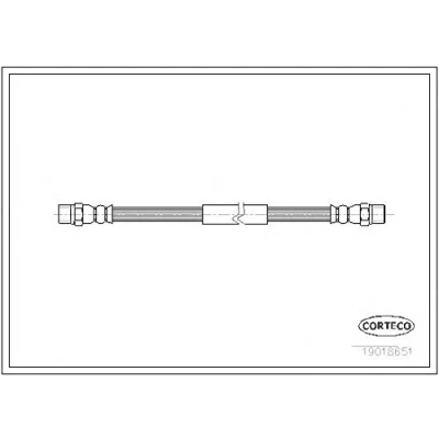 Afbeelding van CORTECO 19018651 Remslang Vooras 381 VOLKSWAGEN: TRANSPORTER 3 Bus, Kasten, LT 28 35 I Platform / Chassis