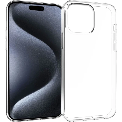 Afbeelding van Accezz Hoesje Geschikt voor iPhone 15 Pro Max Siliconen Clear Backcover Transparant
