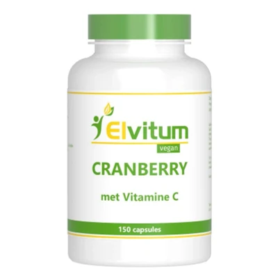 Afbeelding van Elvitum Cranberry met Vitamine C Vegicaps 150CP