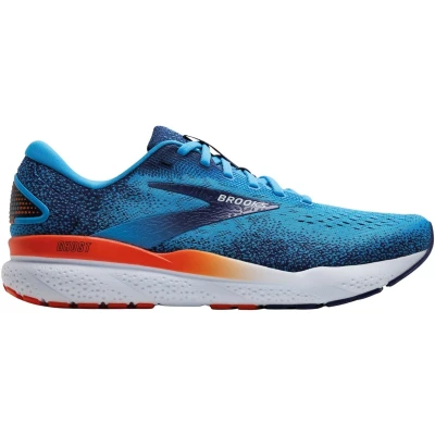 Afbeelding van Brooks Ghost 16 Hardloopschoenen voor op de weg, Heren, Maat: 44.5, Bonnie blue ribbon orange Textiel